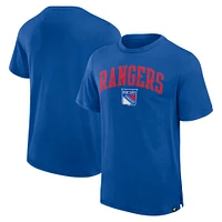 T-shirt Pima surélevé pour hommes Fanatics Royal New York Rangers