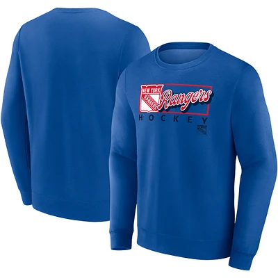 Sweat-shirt en polaire Fanatics Royal New York Rangers Focus pour hommes