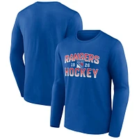 T-shirt à manches longues Fanatics Royal New York Rangers Skate Or Die pour hommes