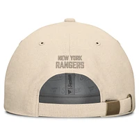 Casquette ajustable en toile pour homme Fanatics Tan New York Rangers Front Office