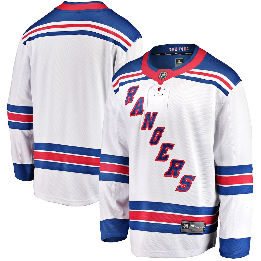 Maillot Breakaway extérieur blanc des New York Rangers Fanatics pour hommes