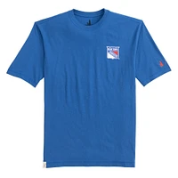 T-shirt Spencer chiné bleu New York Rangers pour homme de la marque Johnnie-O