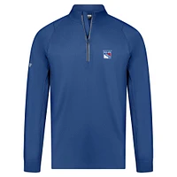Pull-over zippé à quart de tour Theory Insignia Core Raglan bleu pour homme Levelwear des Rangers New York
