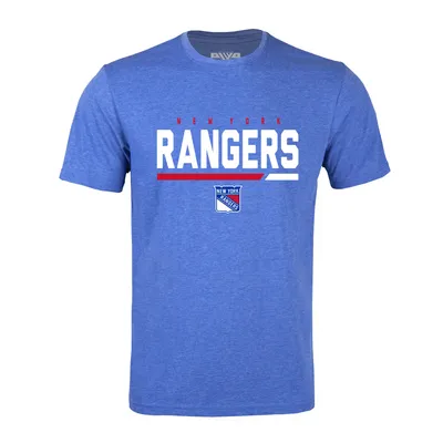 New York Rangers Levelwear Logo Richmond T-Shirt - Heather Royal