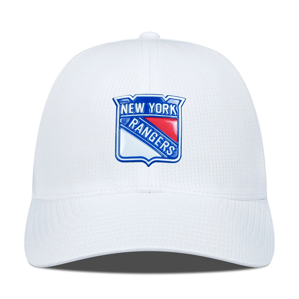 Men's Levelwear White New York Rangers Zephyr Insignia Core Structured Adjustable Hat