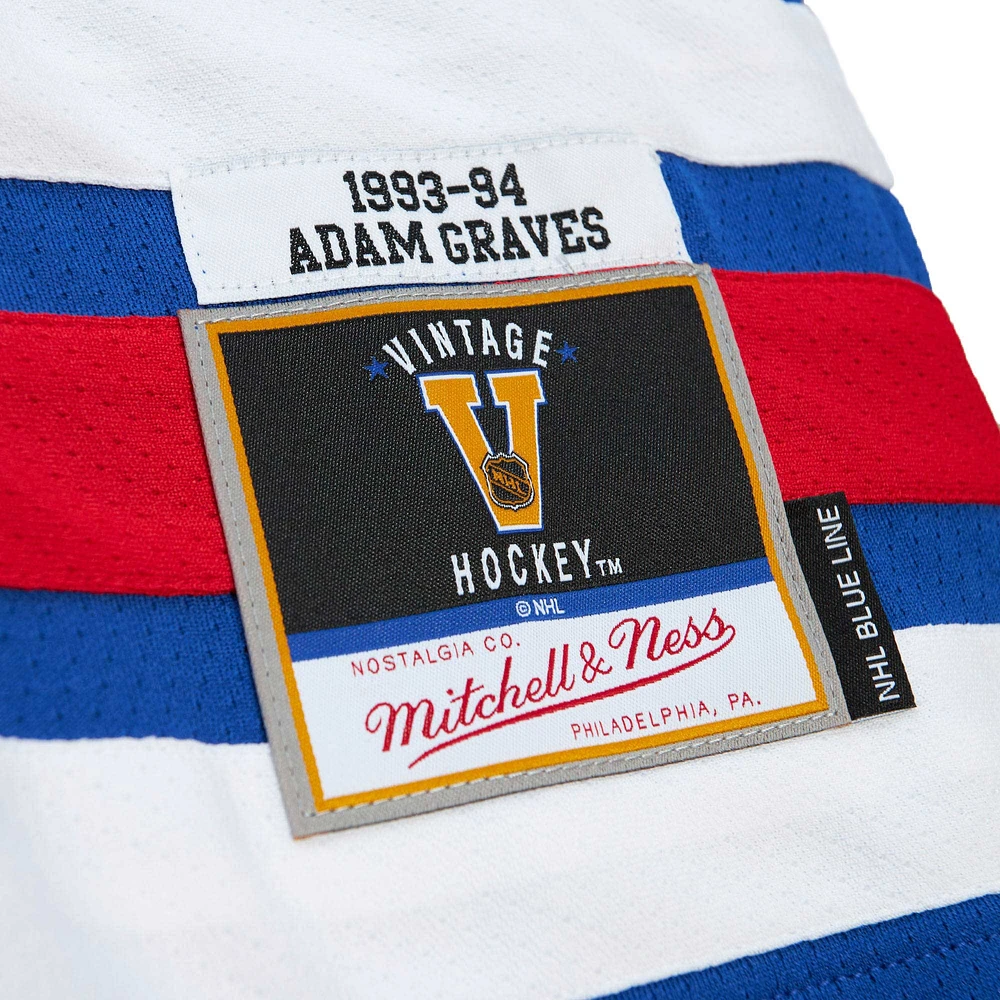 Men's Mitchell & Ness Adam Graves Royal New York Rangers  1993/94 Blue Line Player Jersey