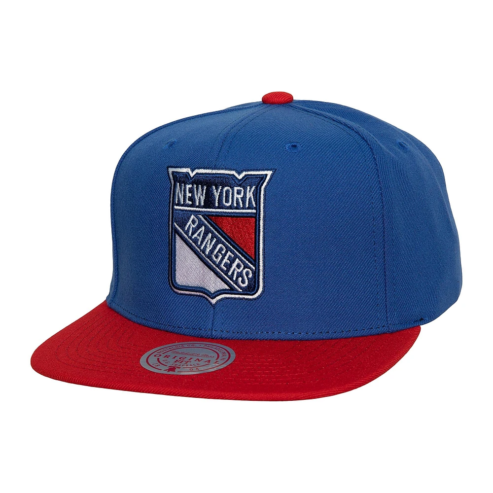 Casquette Snapback Core Team Ground 2.0 des Rangers de New York Mitchell & Ness pour homme, bleu