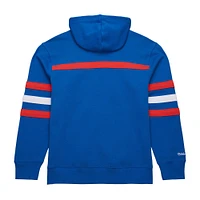 Men's Mitchell & Ness Blue New York Rangers Head Coach Slogan Pullover Hoodie