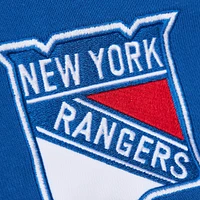 Men's Mitchell & Ness Blue New York Rangers Head Coach Slogan Pullover Hoodie