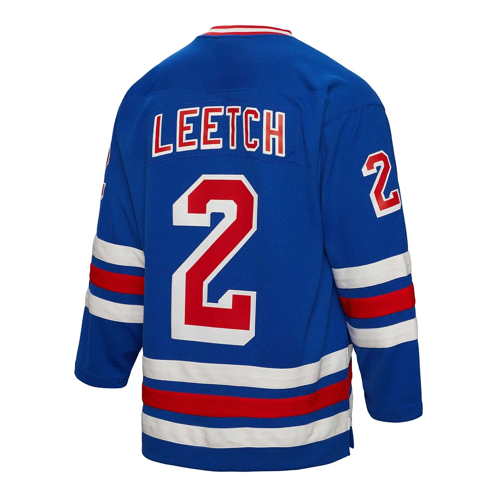 Mitchell & Ness Brian Leetch bleu New York Rangers Alternate Captain Patch 1993/94 Blue Line Player Maillot