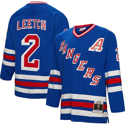 Men's Mitchell & Ness Brian Leetch Blue New York Rangers Alternate Captain Patch 1993/94 Line Player Jersey