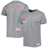 T-shirt de la collection City des Rangers New York Mitchell & Ness gris chiné pour hommes