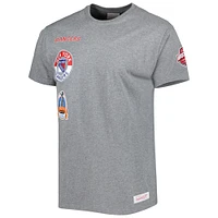 T-shirt de la collection City des Rangers New York Mitchell & Ness gris chiné pour hommes