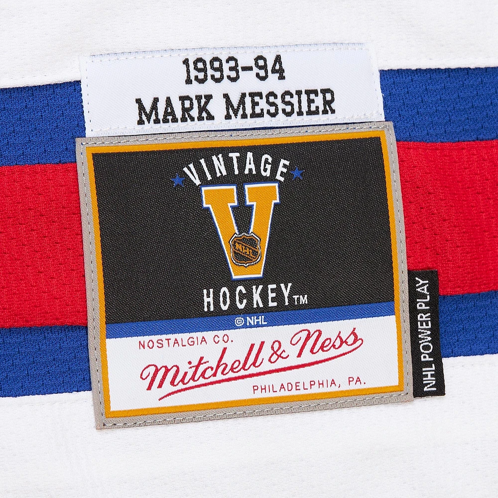 Maillot Mitchell & Ness Mark Messier bleu pour homme New York Rangers Big Tall 1993/94 Blue Line 2.0