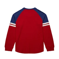 T-shirt thermique à manches longues pour homme Mitchell & Ness New York Rangers rouge