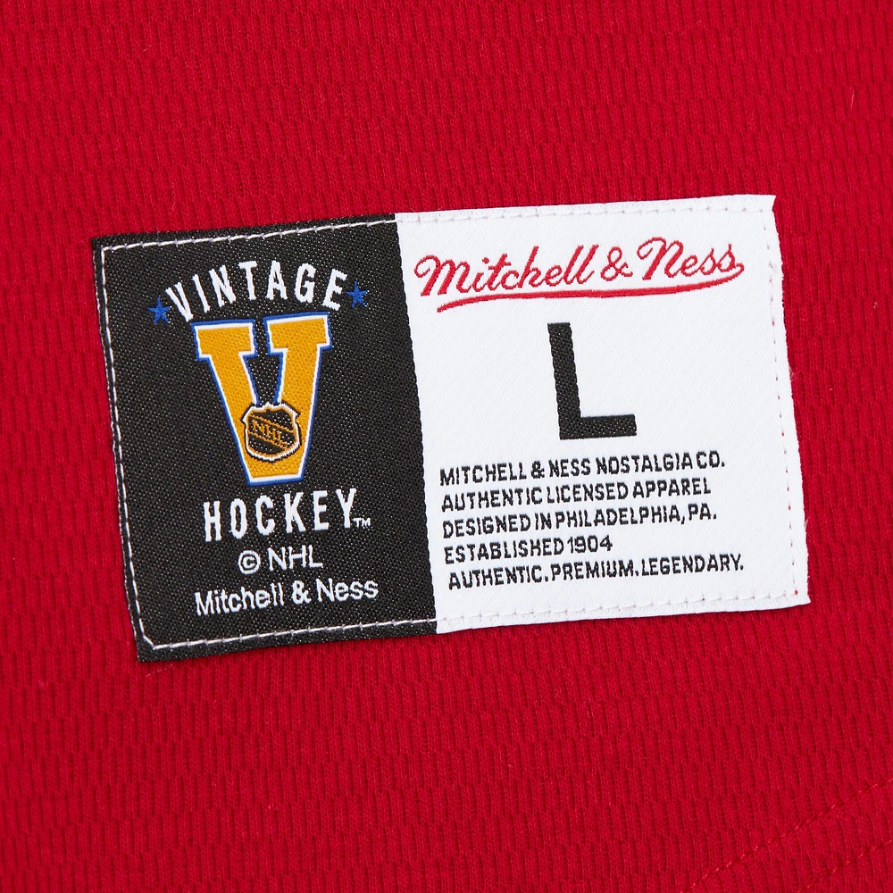 T-shirt thermique à manches longues pour homme Mitchell & Ness New York Rangers rouge