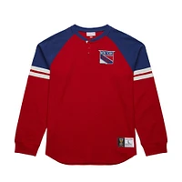 T-shirt thermique à manches longues pour homme Mitchell & Ness New York Rangers rouge