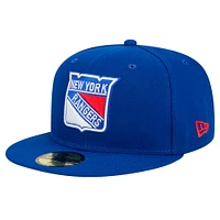 Casquette ajustée New Era Core 59FIFTY bleue York Rangers pour homme