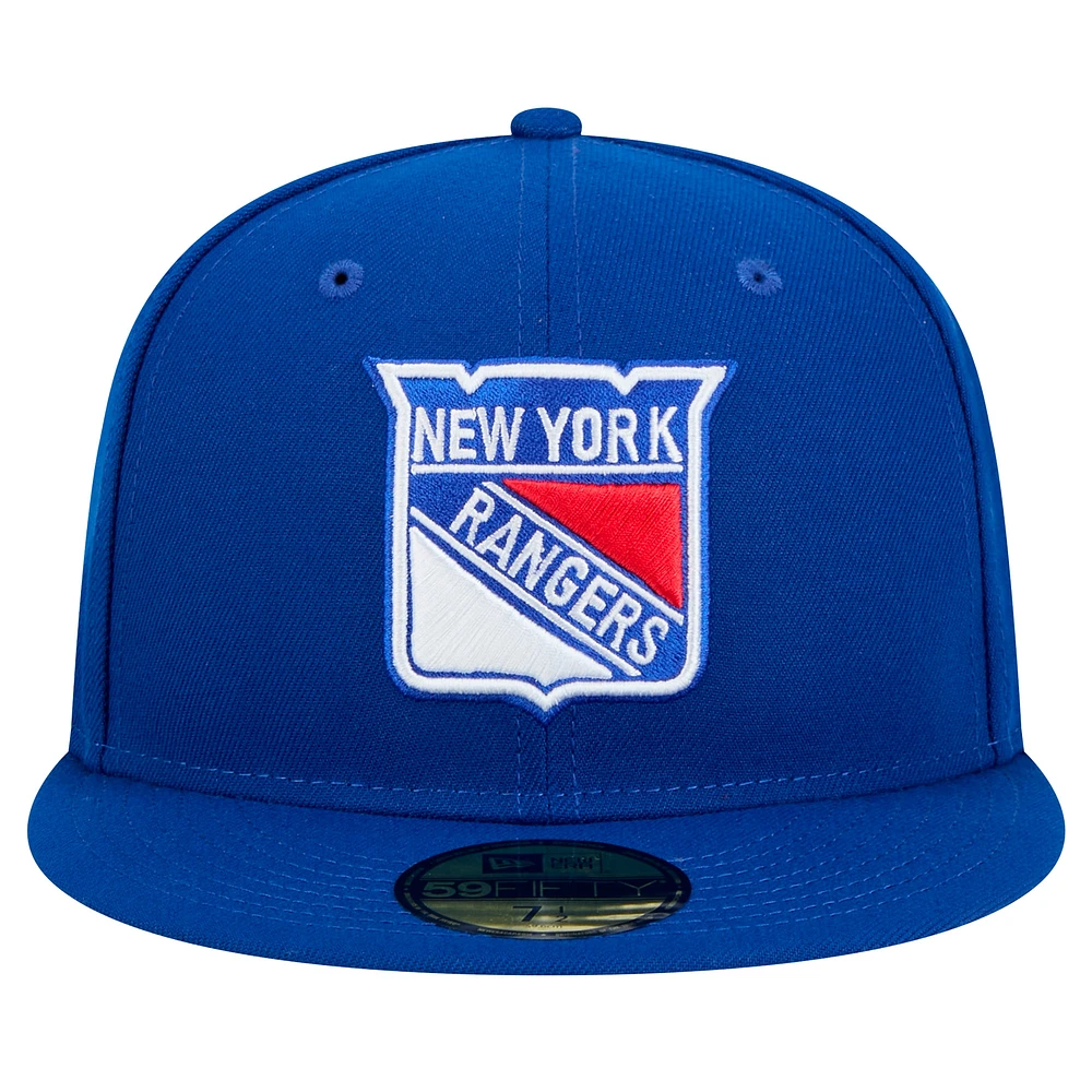 Casquette ajustée New Era Core 59FIFTY bleue York Rangers pour homme