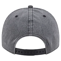 Men's New Era  Charcoal New York Rangers Throwback Washed A-Frame Pre-Curved 9FIFTY Snapback Hat