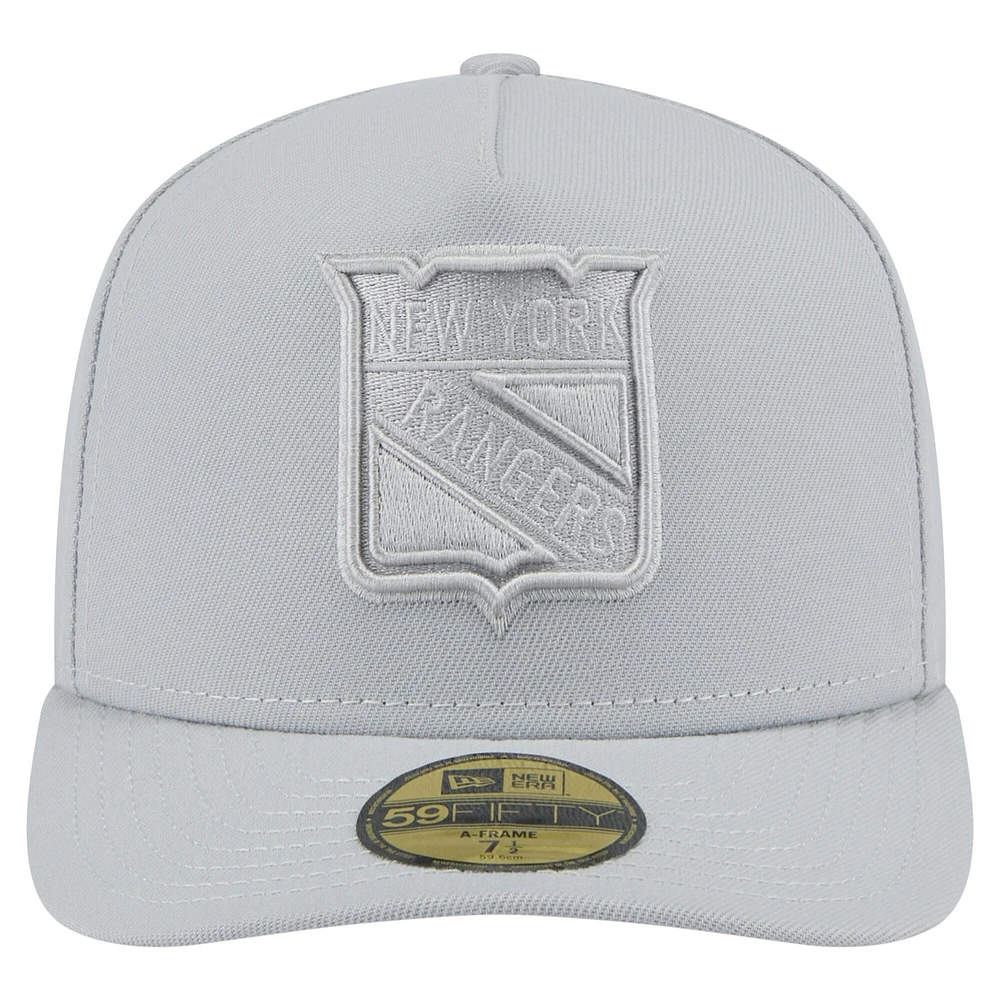 Casquette ajustée New Era 59FIFTY à motif York Rangers gris pour homme