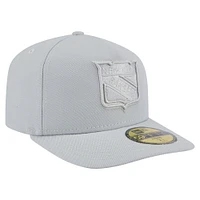 Casquette ajustée New Era 59FIFTY à motif York Rangers gris pour homme
