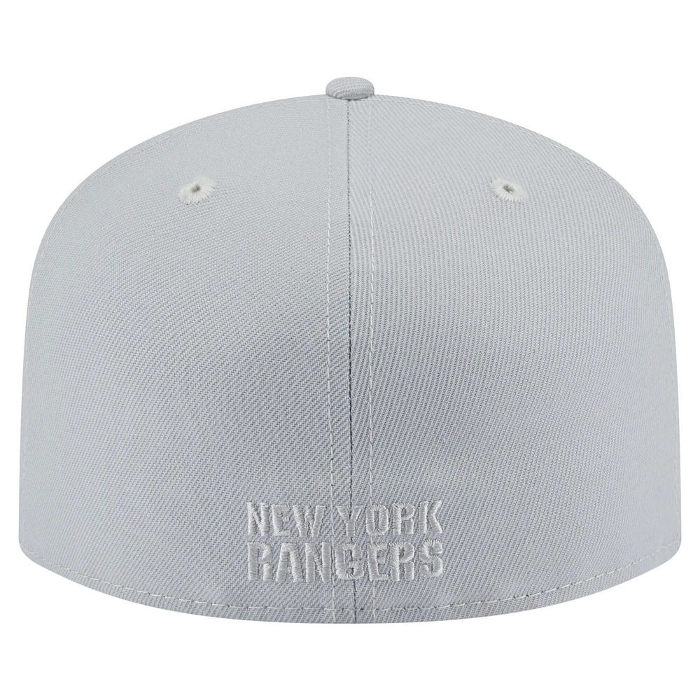 Casquette ajustée New Era 59FIFTY à motif York Rangers gris pour homme