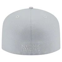 Casquette ajustée New Era 59FIFTY à motif York Rangers gris pour homme