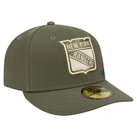 Men's New Era Olive York Rangers Tonal Florals 59FIFTY Fitted Hat