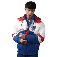 Veste à capuche zippée épaule contre Pro Player Royal New York Rangers pour homme