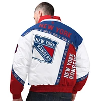 Men's Pro Player Royal New York Rangers Tape Full-Zip Hoodie Jacket