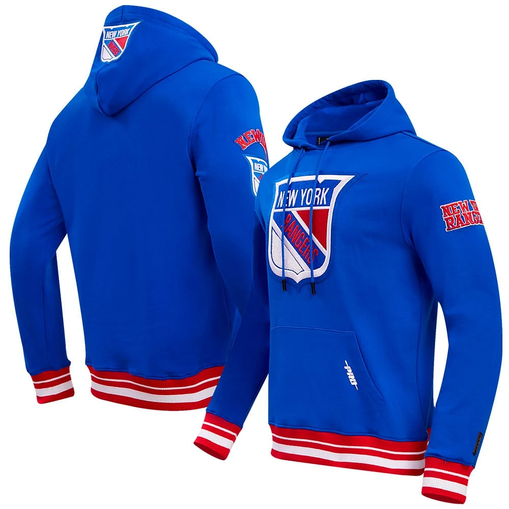 Sweat à capuche en polaire classique rétro Pro Standard bleu des Rangers de New York pour hommes