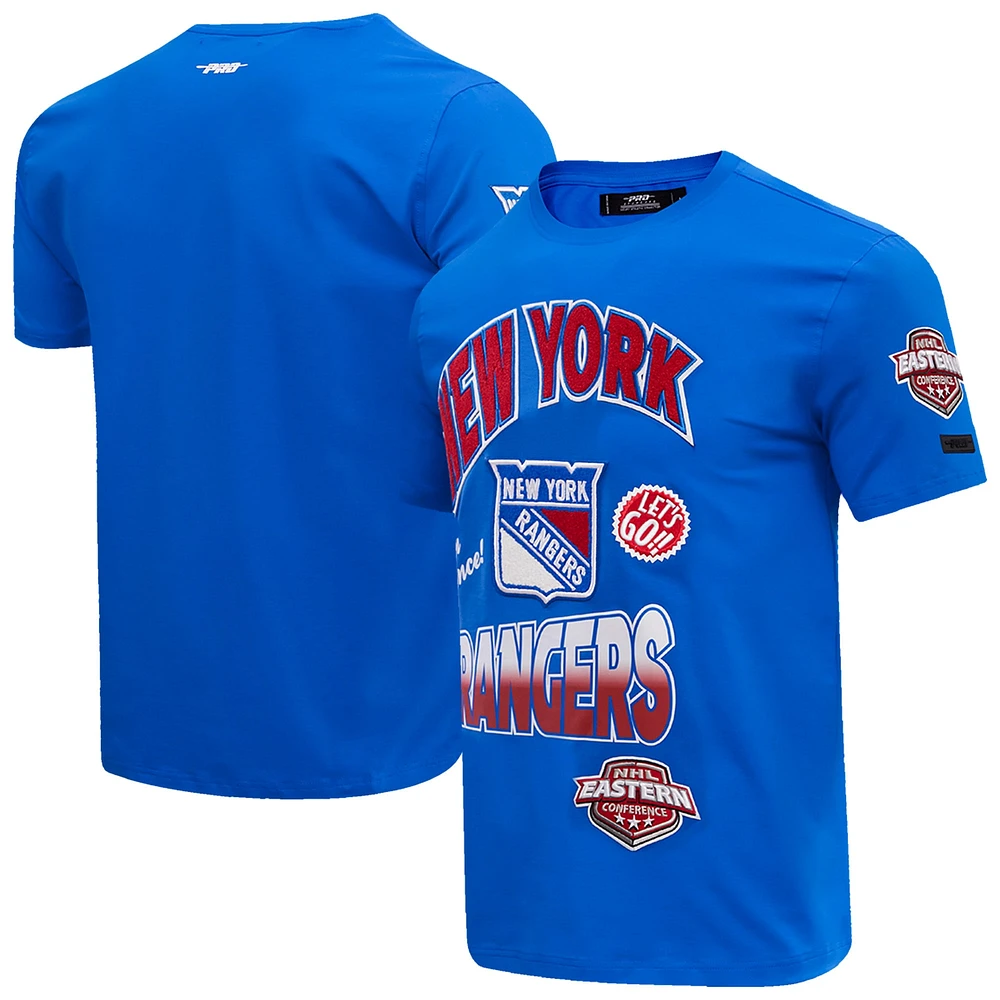 T-shirt Turn It Up Pro Standard bleu pour homme des Rangers de New York