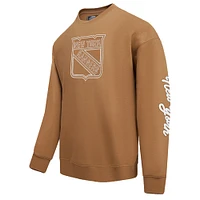 Sweat-shirt à enfiler Paint the City pour homme Pro Standard Brown des Rangers de New York