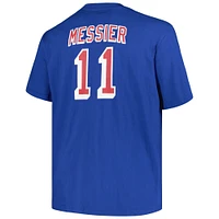 Men's Profile Mark Messier Blue New York Rangers Big & Tall Captain Patch Name Number T-Shirt