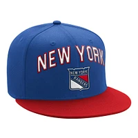 Men's Starter Blue/Red New York Rangers Arch Logo Two-Tone Snapback Hat