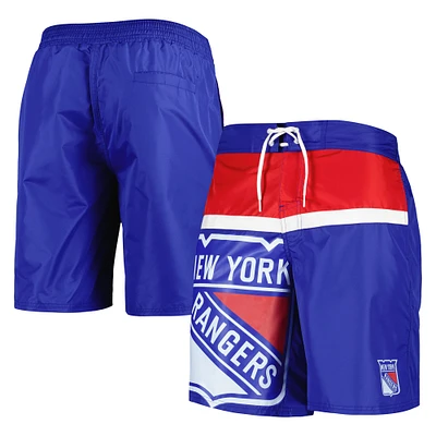 Men's Starter Blue New York Rangers Sea Wind Swim Trunks