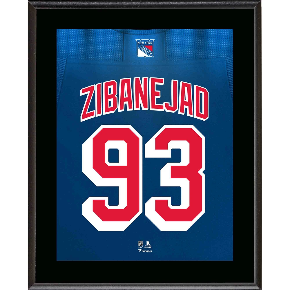 Mika Zibanejad New York Rangers 10.5" x 13" Jersey Number Sublimated Player Plaque