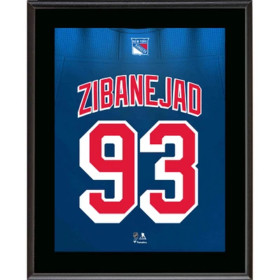 Mika Zibanejad New York Rangers 10.5" x 13" Jersey Number Sublimated Player Plaque