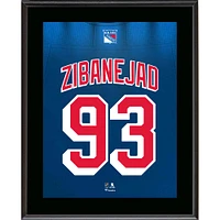 Mika Zibanejad New York Rangers 10.5" x 13" Jersey Number Sublimated Player Plaque