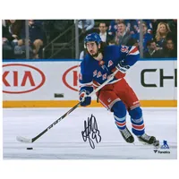 Artemi Panarin & Mika Zibanejad New York Rangers Unsigned Reverse Retro Jersey Win Celebration Photograph