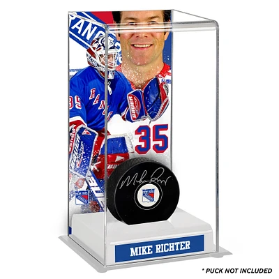 Étui de luxe pour rondelles de hockey de grande taille des Rangers de New York de Mike Richter