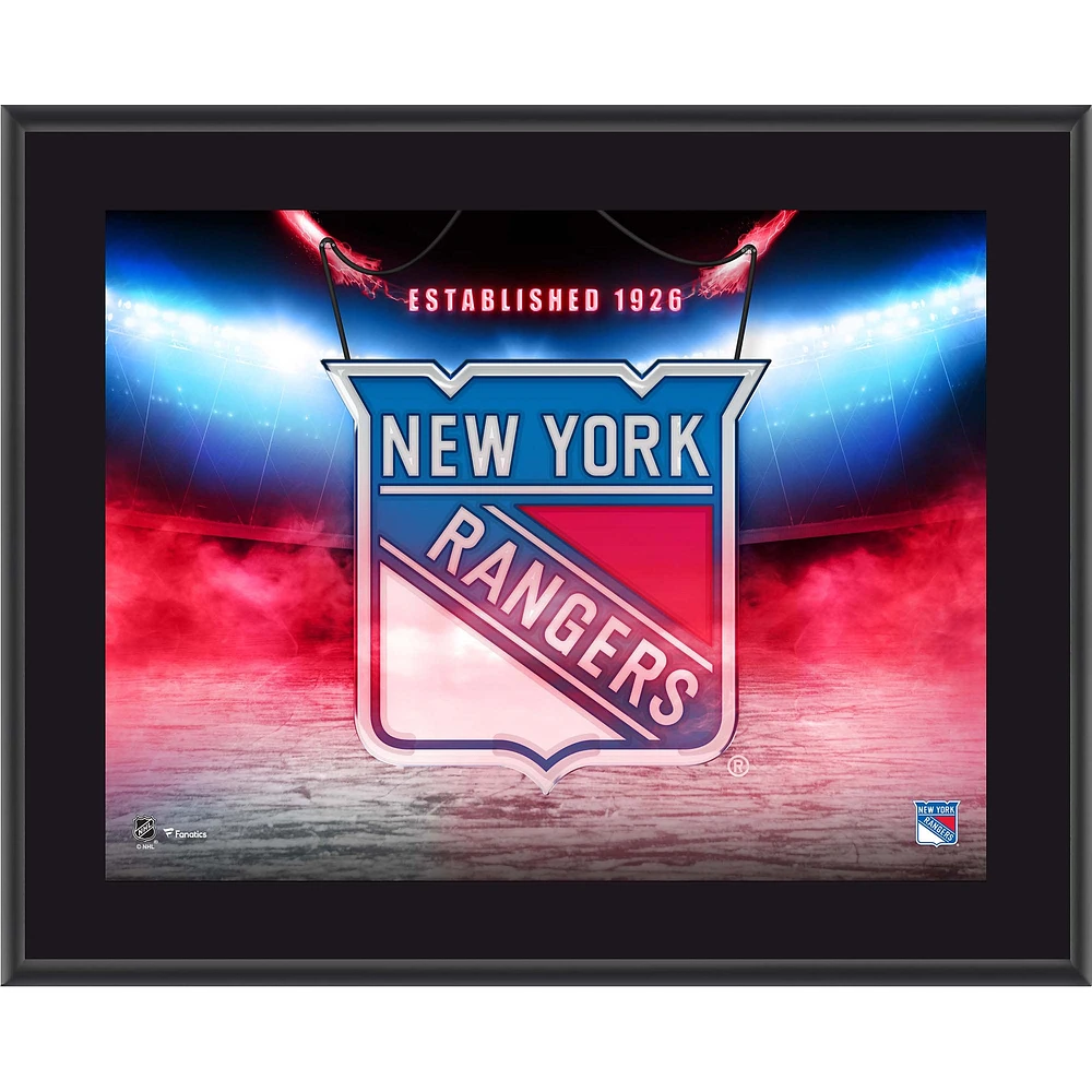 New York Rangers 10.5" x 13" Horizontal Team Logo Sublimated Plaque