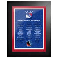 New York Rangers - 12'' x 16'' Hockey Hall of Fame Honoured Members Framed Picture