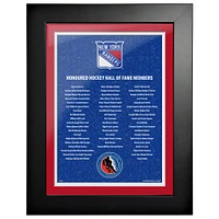 Image encadrée Rangers de New York - 12'' x 16'' Hockey Hall of Fame Honored Members