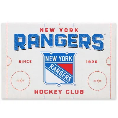 New York Rangers 15.2'' x 22.8'' Rink Canvas