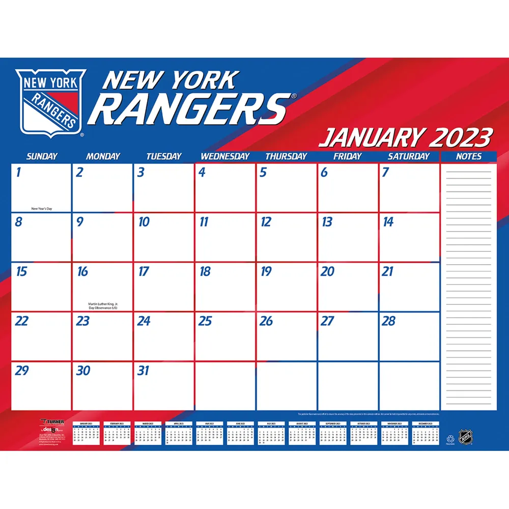 Lids New York Rangers 2023 Desk Calendar | Brazos Mall