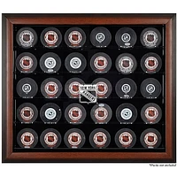 Vitrine de présentation marron pour 30 rondelles des Rangers de New York