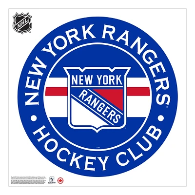 Rangers de New York - 36'' x 36'' Team Repositional Stripe Design Vinyl Sticker Mural