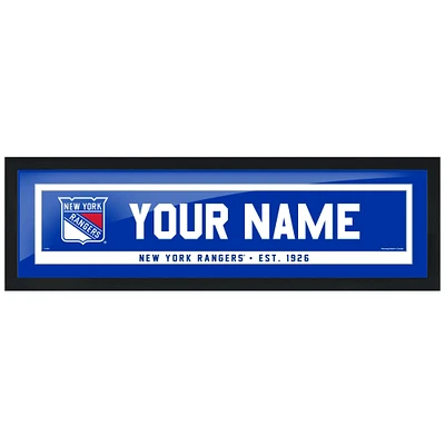 Cadre photo personnalisé des Rangers de New York - 6'' x 22''